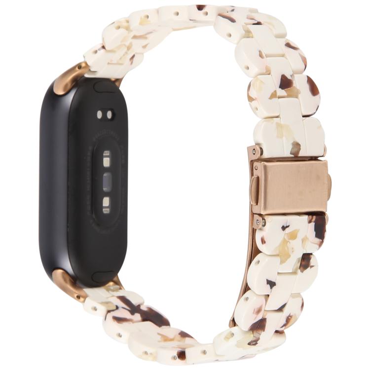 For Xiaomi Smart Band 9 / 8 Oval Resin Watch Band(Nougat) by bashfashion