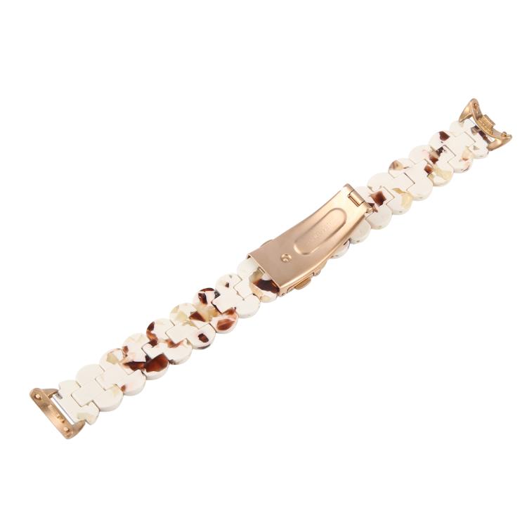 For Xiaomi Smart Band 9 / 8 Oval Resin Watch Band(Nougat) by bashfashion