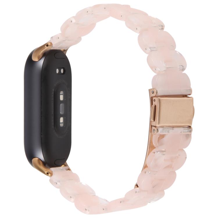 For Xiaomi Smart Band 9 / 8 Oval Resin Watch Band(Mermaid Pink) by bashfashion