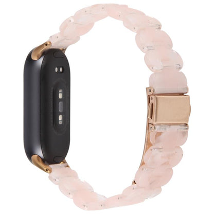 For Xiaomi Smart Band 9 / 8 Oval Resin Watch Band(Mermaid Pink) by bashfashion