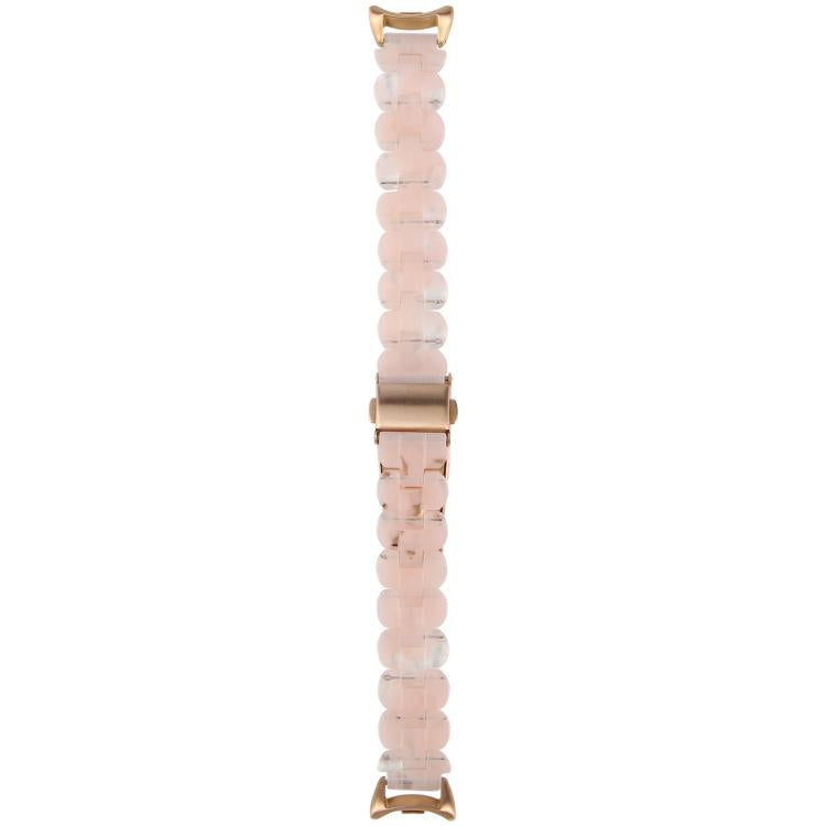 For Xiaomi Smart Band 9 / 8 Oval Resin Watch Band(Mermaid Pink) by bashfashion