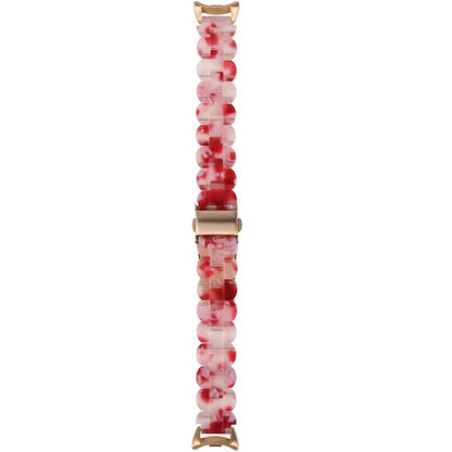 For Xiaomi Smart Band 9 / 8 Oval Resin Watch Band(Red Floral) by bashfashion