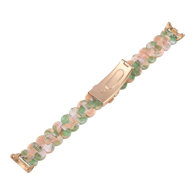 For Xiaomi Smart Band 9 / 8 Oval Resin Watch Band(Pink Green) by bashfashion