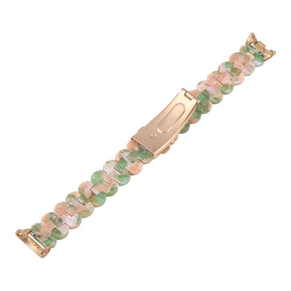 For Xiaomi Smart Band 9 / 8 Oval Resin Watch Band(Pink Green) by bashfashion