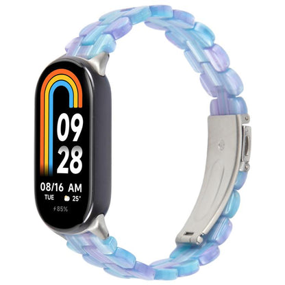 For Xiaomi Smart Band 9 / 8 Oval Resin Watch Band(Blue Phantom) by bashfashion