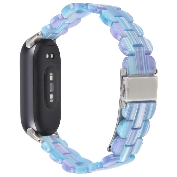 For Xiaomi Smart Band 9 / 8 Oval Resin Watch Band(Blue Phantom) by bashfashion