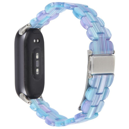 For Xiaomi Smart Band 9 / 8 Oval Resin Watch Band(Blue Phantom) by bashfashion
