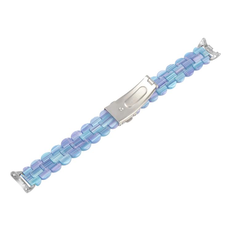 For Xiaomi Smart Band 9 / 8 Oval Resin Watch Band(Blue Phantom) by bashfashion