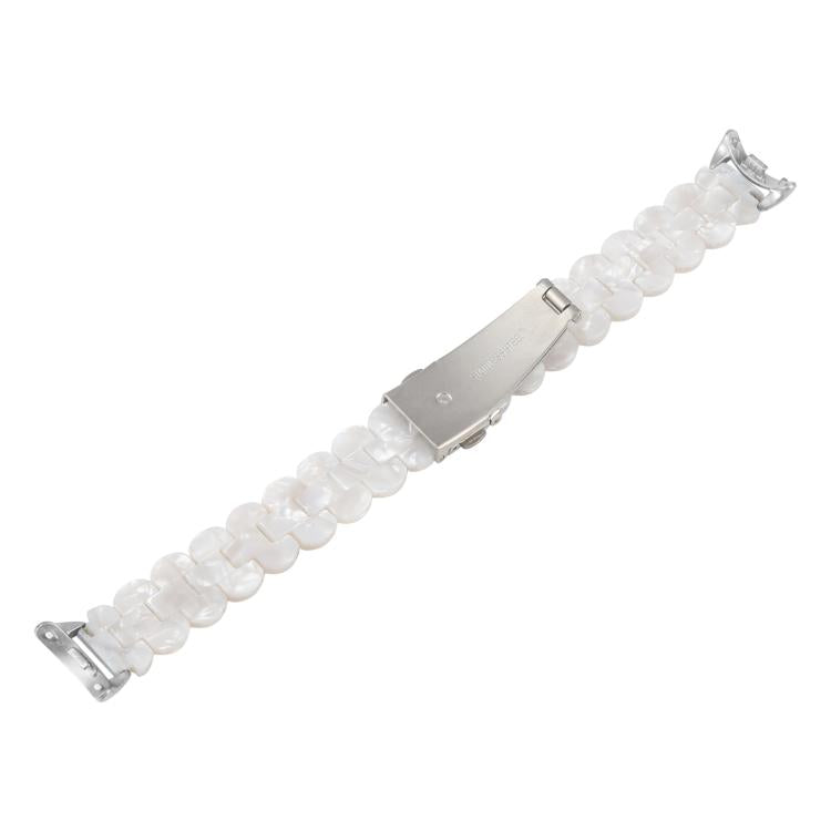 For Xiaomi Smart Band 9 / 8 Oval Resin Watch Band(Flash White) by bashfashion