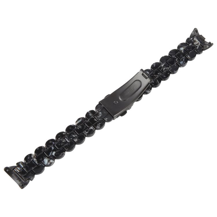 For Xiaomi Smart Band 9 / 8 Oval Resin Watch Band(Flash Black) by bashfashion