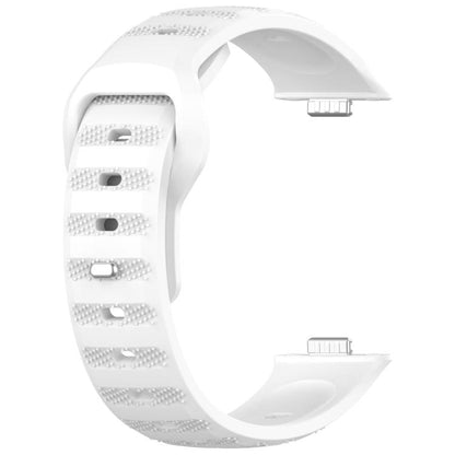 For Huawei Watch Fit3 Kalebol Dotted Pattern Silicone Strap(White) by Kalebol