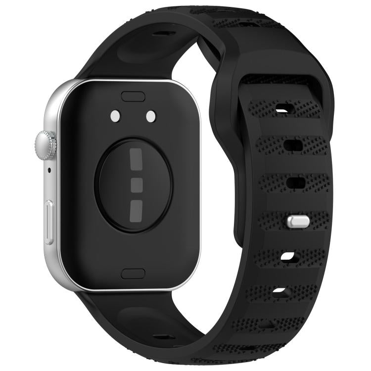 For Huawei Watch Fit3 Kalebol Dotted Pattern Silicone Strap(Black) by Kalebol