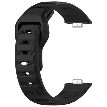 For Huawei Watch Fit3 Kalebol Dotted Pattern Silicone Strap(Black) by Kalebol
