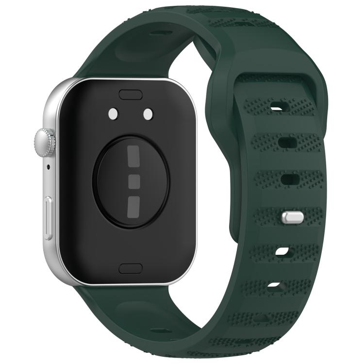 For Huawei Watch Fit3 Kalebol Dotted Pattern Silicone Strap(Meditation Green) by Kalebol