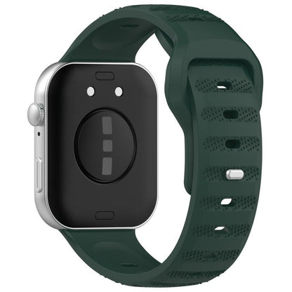 For Huawei Watch Fit3 Kalebol Dotted Pattern Silicone Strap(Meditation Green) by Kalebol