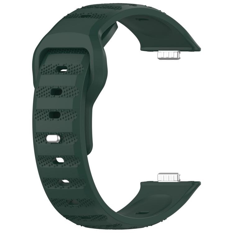 For Huawei Watch Fit3 Kalebol Dotted Pattern Silicone Strap(Meditation Green) by Kalebol