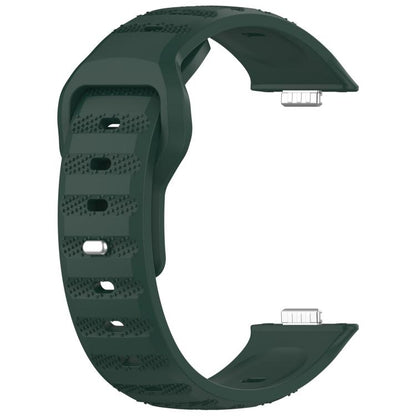For Huawei Watch Fit3 Kalebol Dotted Pattern Silicone Strap(Meditation Green) by Kalebol