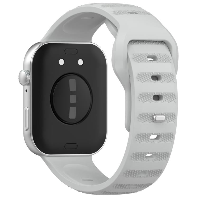 For Huawei Watch Fit3 Kalebol Dotted Pattern Silicone Strap(Light Grey) by Kalebol