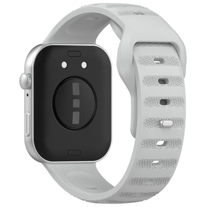 For Huawei Watch Fit3 Kalebol Dotted Pattern Silicone Strap(Light Grey) by Kalebol