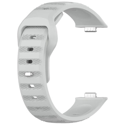 For Huawei Watch Fit3 Kalebol Dotted Pattern Silicone Strap(Light Grey) by Kalebol