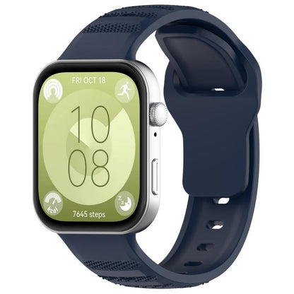 For Huawei Watch Fit3 Kalebol Dotted Pattern Silicone Strap(Midnight Blue) by Kalebol