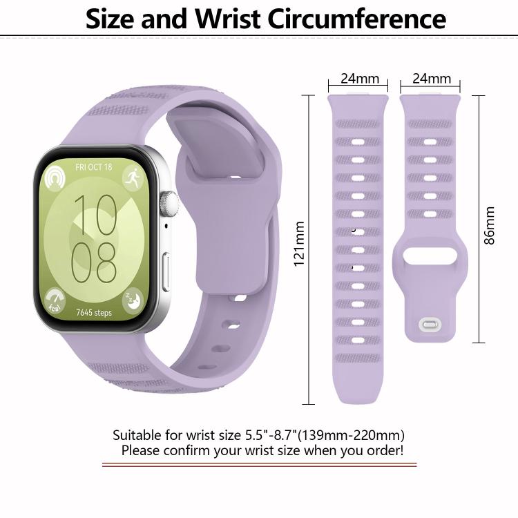 For Huawei Watch Fit3 Kalebol Dotted Pattern Silicone Strap(White) by Kalebol