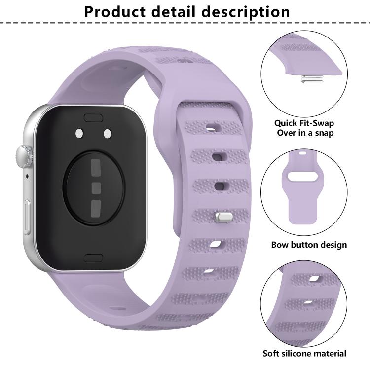 For Huawei Watch Fit3 Kalebol Dotted Pattern Silicone Strap(Short Orange + Long Starlight) by Kalebol