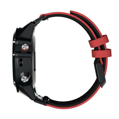For Garmin QuickFit 22mm Kalebol Two-layer Silicone Watch Band(Red Black) by Kalebol