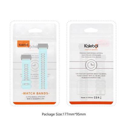 For Garmin QuickFit 22mm Kalebol Two-layer Silicone Watch Band(Army Green Black) by Kalebol