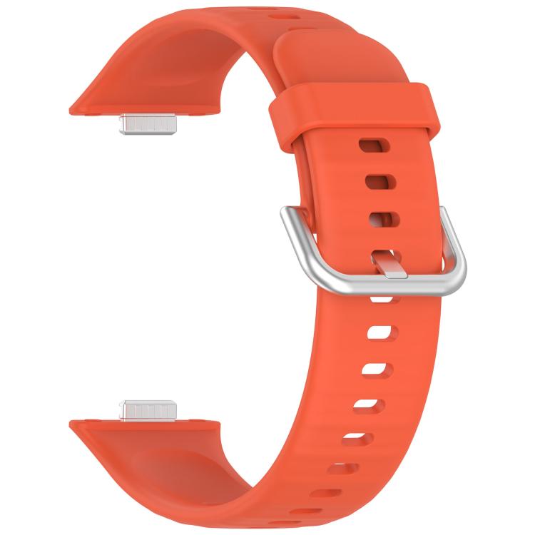 For Huawei Watch Fit3 Kalebol Soft Silicone Strap(Red Tea Orange) by Kalebol