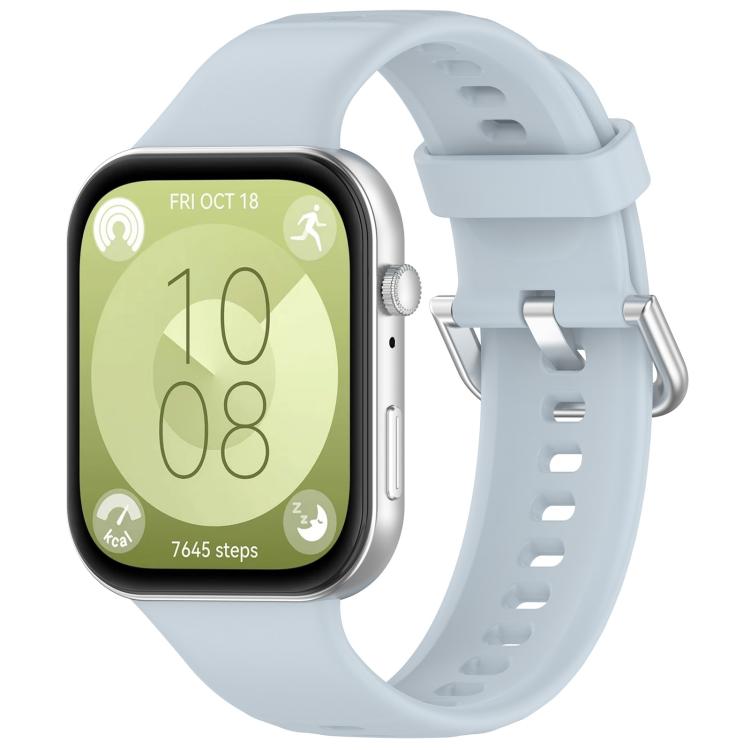 For Huawei Watch Fit3 Kalebol Soft Silicone Strap(Light Blue) by Kalebol