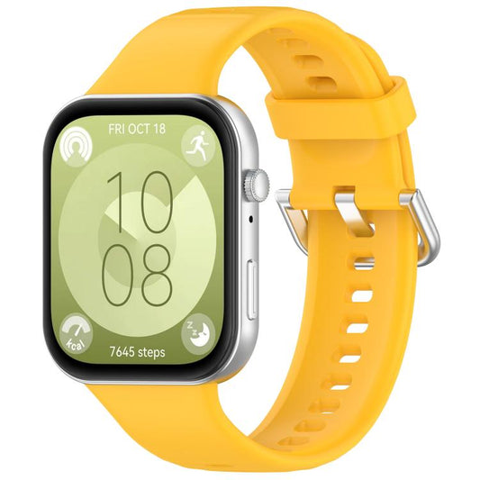 For Huawei Watch Fit3 Kalebol Soft Silicone Strap(Yellow) by Kalebol