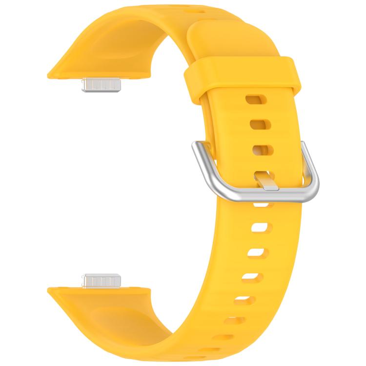 For Huawei Watch Fit3 Kalebol Soft Silicone Strap(Yellow) by Kalebol