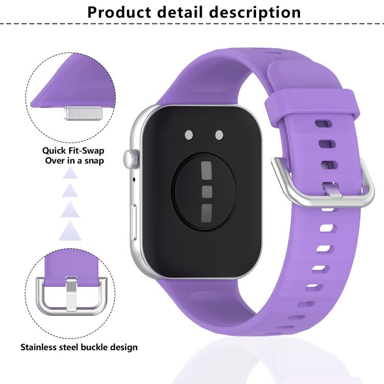 For Huawei Watch Fit3 Kalebol Soft Silicone Strap(Red Tea Orange) by Kalebol