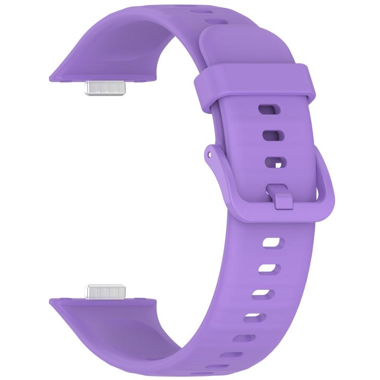 For Huawei Watch Fit3 Kalebol Colorful Buckle Silicone Strap(Lilac) by Kalebol