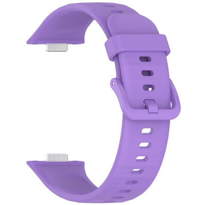 For Huawei Watch Fit3 Kalebol Colorful Buckle Silicone Strap(Lilac) by Kalebol