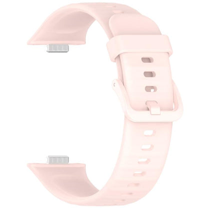 For Huawei Watch Fit3 Kalebol Colorful Buckle Silicone Strap(Pink) by Kalebol