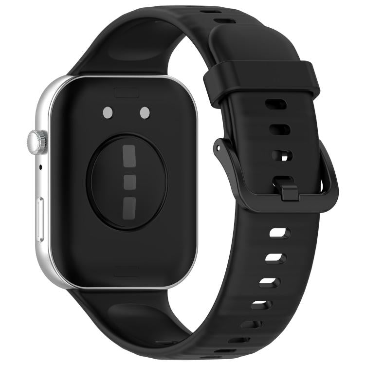 For Huawei Watch Fit3 Kalebol Colorful Buckle Silicone Strap(Black) by Kalebol