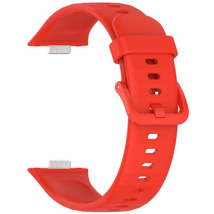 For Huawei Watch Fit3 Kalebol Colorful Buckle Silicone Strap(Red) by Kalebol