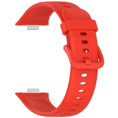 For Huawei Watch Fit3 Kalebol Colorful Buckle Silicone Strap(Red) by Kalebol