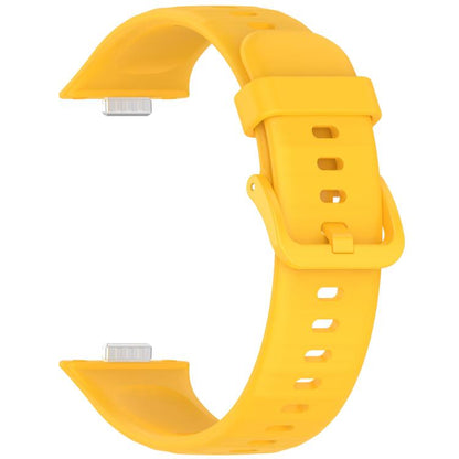 For Huawei Watch Fit3 Kalebol Colorful Buckle Silicone Strap(Yellow) by Kalebol