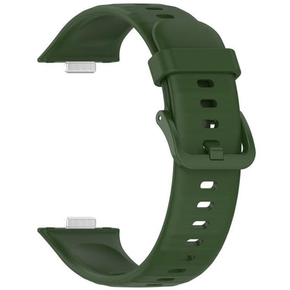 For Huawei Watch Fit3 Kalebol Colorful Buckle Silicone Strap(Army Green) by Kalebol