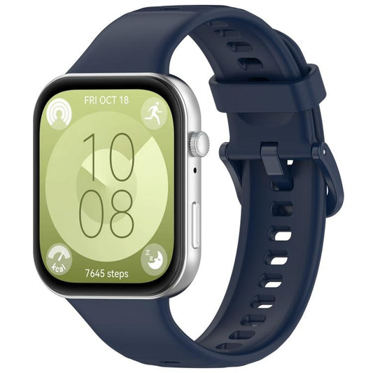 For Huawei Watch Fit3 Kalebol Colorful Buckle Silicone Strap(Midnight Blue) by Kalebol