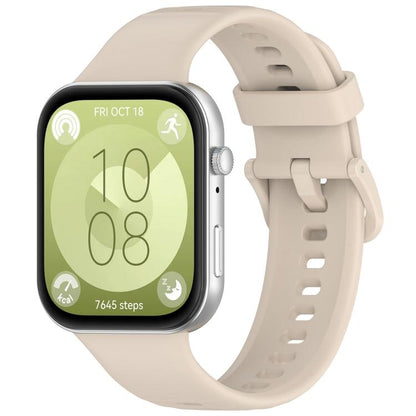 For Huawei Watch Fit3 Kalebol Colorful Buckle Silicone Strap(Ivory White) by Kalebol