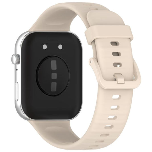 For Huawei Watch Fit3 Kalebol Colorful Buckle Silicone Strap(Ivory White) by Kalebol