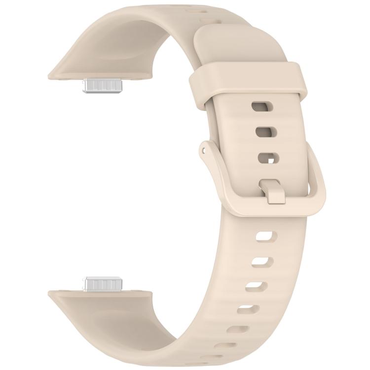 For Huawei Watch Fit3 Kalebol Colorful Buckle Silicone Strap(Ivory White) by Kalebol