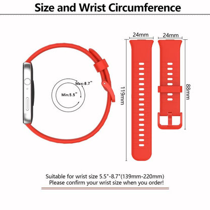 For Huawei Watch Fit3 Kalebol Colorful Buckle Silicone Strap(Red) by Kalebol