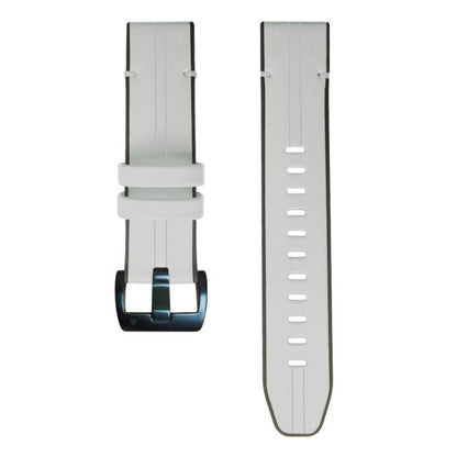 For Garmin QuickFit 22mm Kalebol Quick Release Silicone Leather Watch Band(Light Grey) by Kalebol