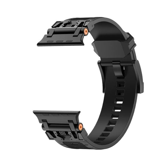 For Apple Watch 46mm / 49mm / 45mm / 44mm Kalebol Armor TPU Watch Band(Black) by Kalebol