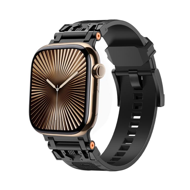 For Apple Watch 42mm / 41mm / 40mm / 38mm Kalebol Armor TPU Watch Band(Black) by Kalebol